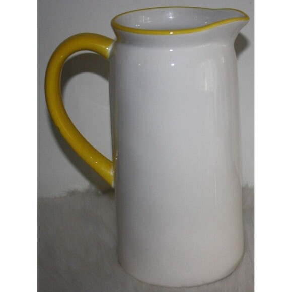 Farmhouse Freshly Squeezed Lemons Ceramic Pitcher Home Kitchen Decor Home EUC - Picture 2 of 4